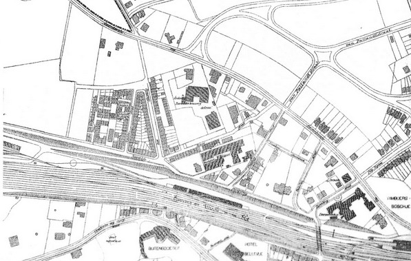 Stadsplattegrond Arnhem 1900 Heijenoord e.o.