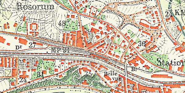 Topografische kaart Arnhem 1903 Heijenoord e.o.